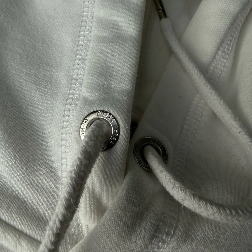 Diesel White Hoodie with Black Logo - Picture 10 of 12